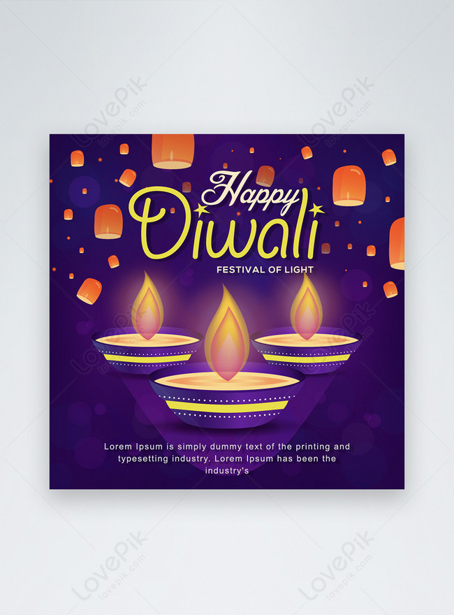 Publicaci N De Redes Sociales Del Festival Happy Diwali Tradicional