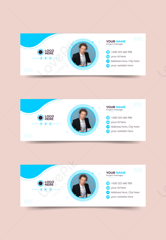 Modern Creative Business Email Signature Template Template Image