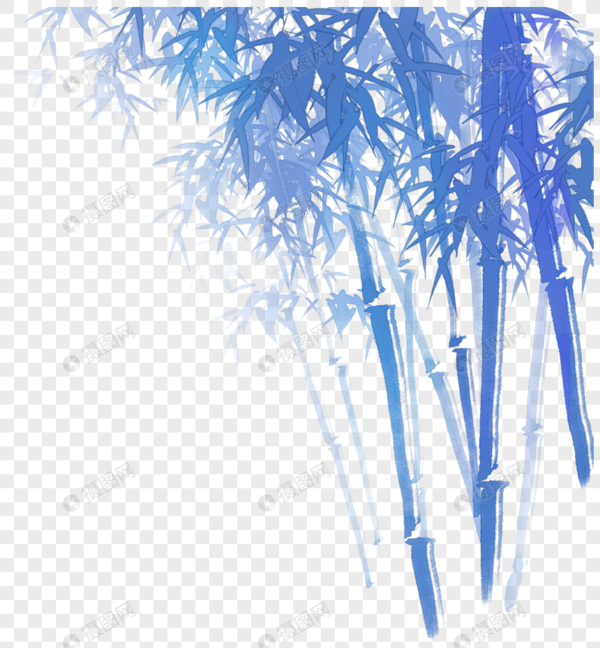 Ink Painting And Bamboo Forest Paint Material Chinese Style PNG Hd