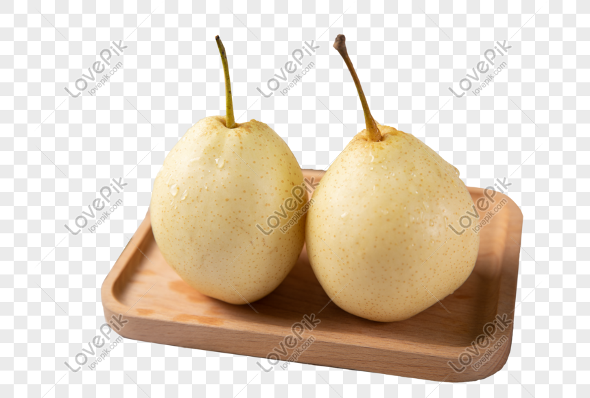 Yali Pear Material Asian Pear Cut Free PNG White Transparent And