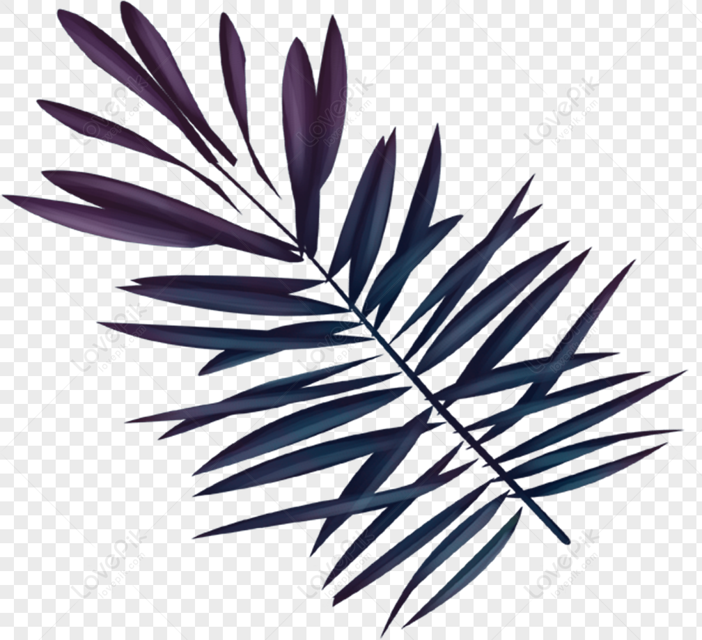 Hand Painted Leaves Illustration Leaves Leaves Vector Leaves Purple