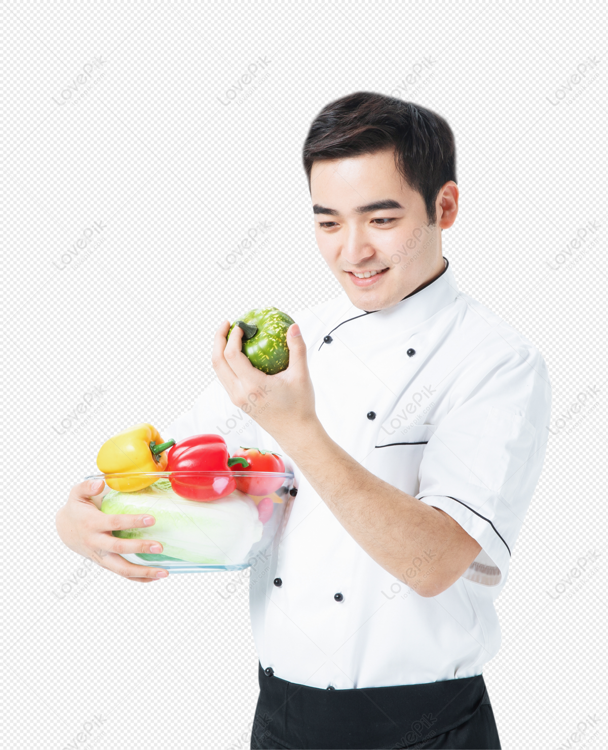 Chef Na May Hawak Na Mga Gulay Na Sangkap Larawan Numero Ng Graphics Format Ng Larawan Png Ph