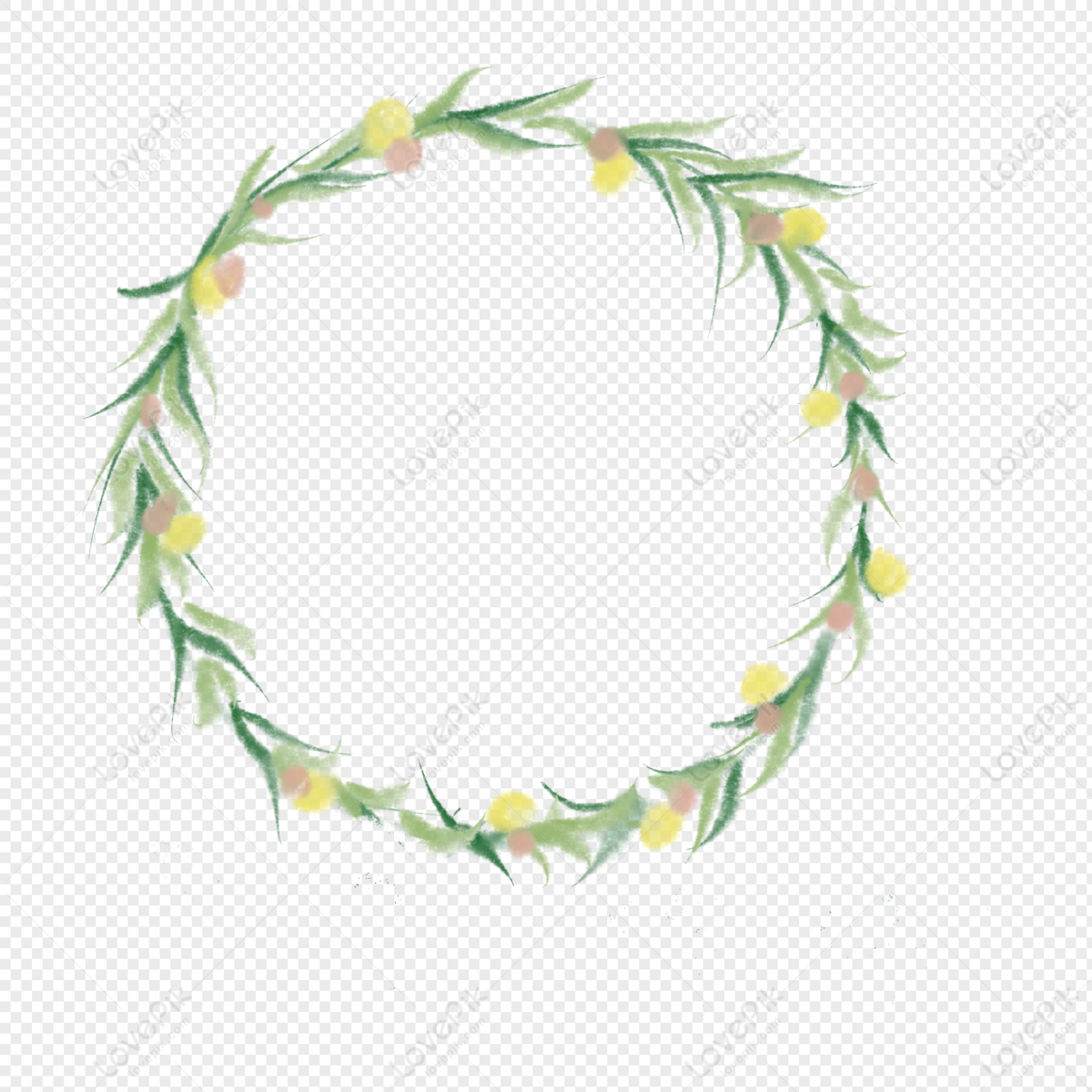 Wreath Border Flower Wreath Green Wreath Floral Wreath Png