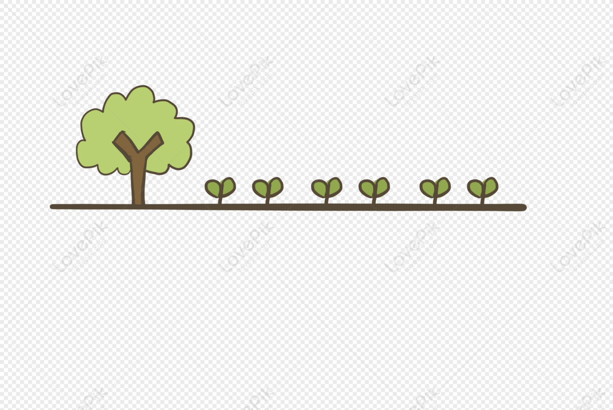 Tree Dividing Line Tree Vector Illustration Tree Brown Line Png