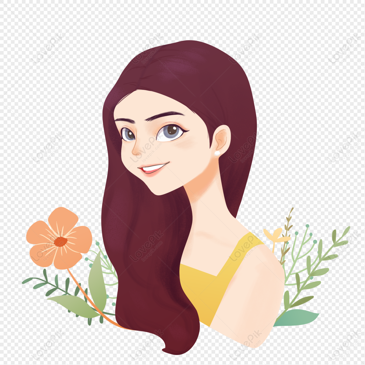 Hand Drawn Character Avatar Characters Namaste Namaste Girl Free PNG