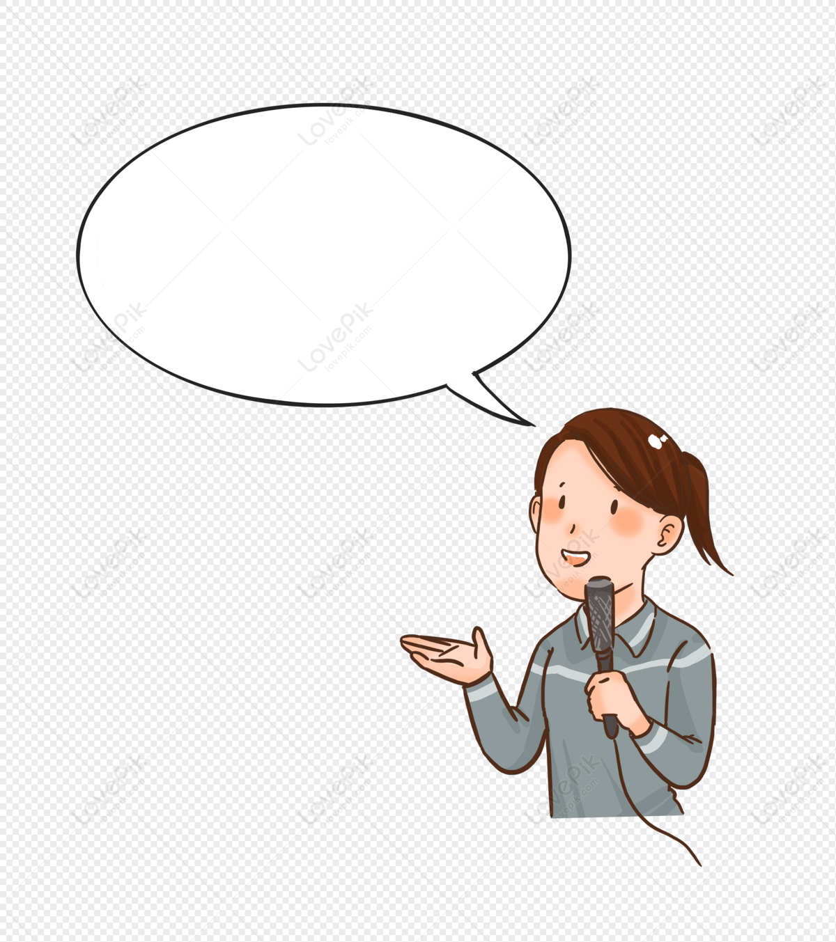 Reporter Interview Chat Box Dialog News Box Chat Free PNG And