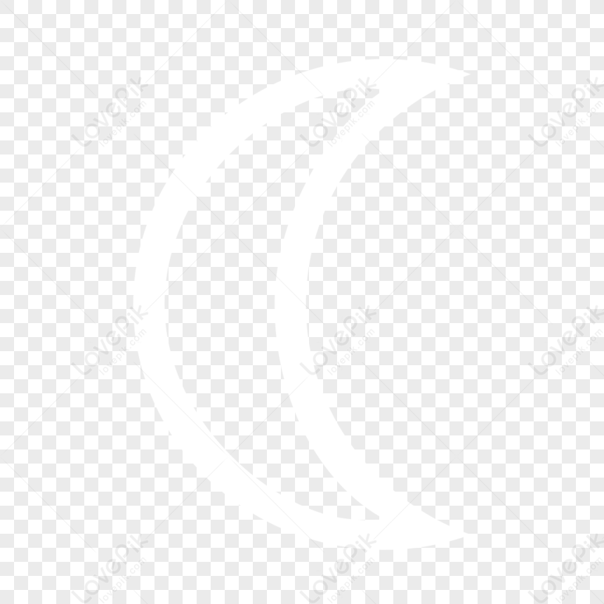 Linear Icons Of The Moon Moon White Crescent Moon Moon Icon PNG