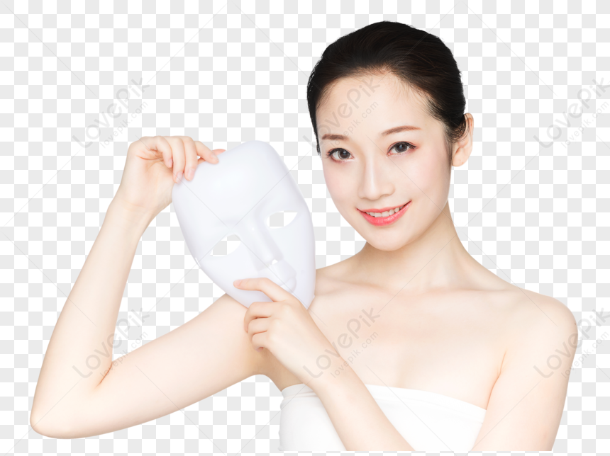 Beauty With A Mask Face Mask Beauty Plastic PNG Transparent