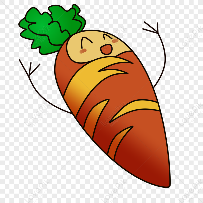 Cartoon Hand Painted Carrot Cartoon Clipart Cartoon Transparent