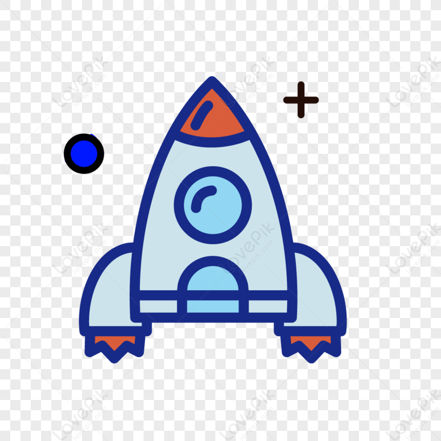 Mbe Style Outer Space Rocket Elements PNG Transparent Background And