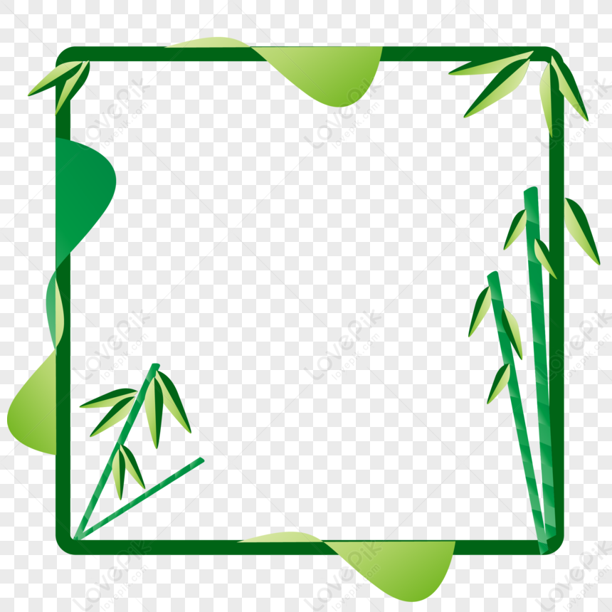 Dragon Boat Festival Bamboo Border PNG Transparent Background And