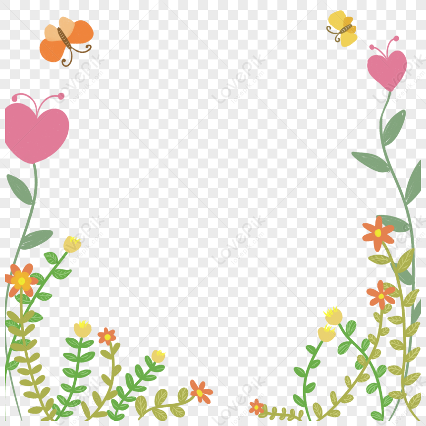 Flower Border Border Vector Border Lines Flower Flowers Png White