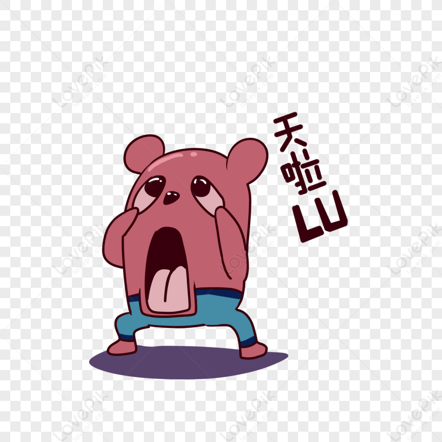 Sweet Potato Beater Bear Cartoon 噜 噜 Expression Pack Larawan Numero ng