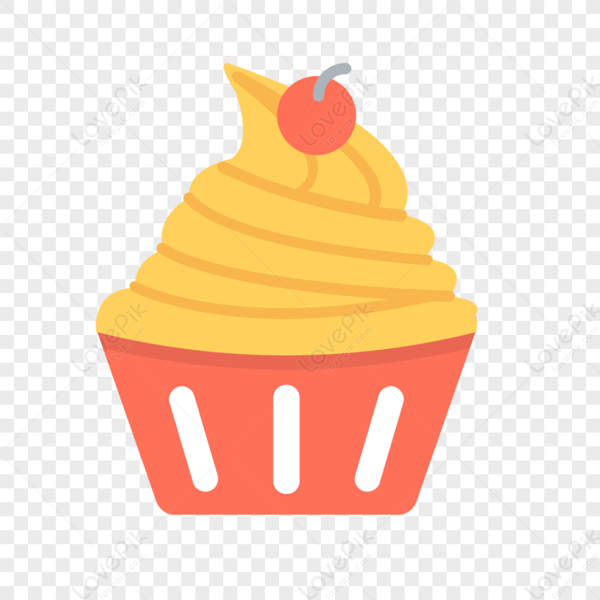 Pastry Cake Icon Free Vector Illustration Material Flat Vector Light