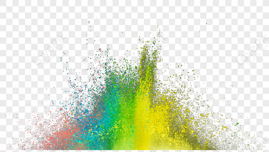 Powder Color Splash Material Color Splash Color PNG Picture And