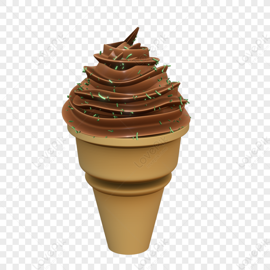 Ice Cream 3d Model Ice Cream Rainbow Ice Cream 3d Model PNG Free