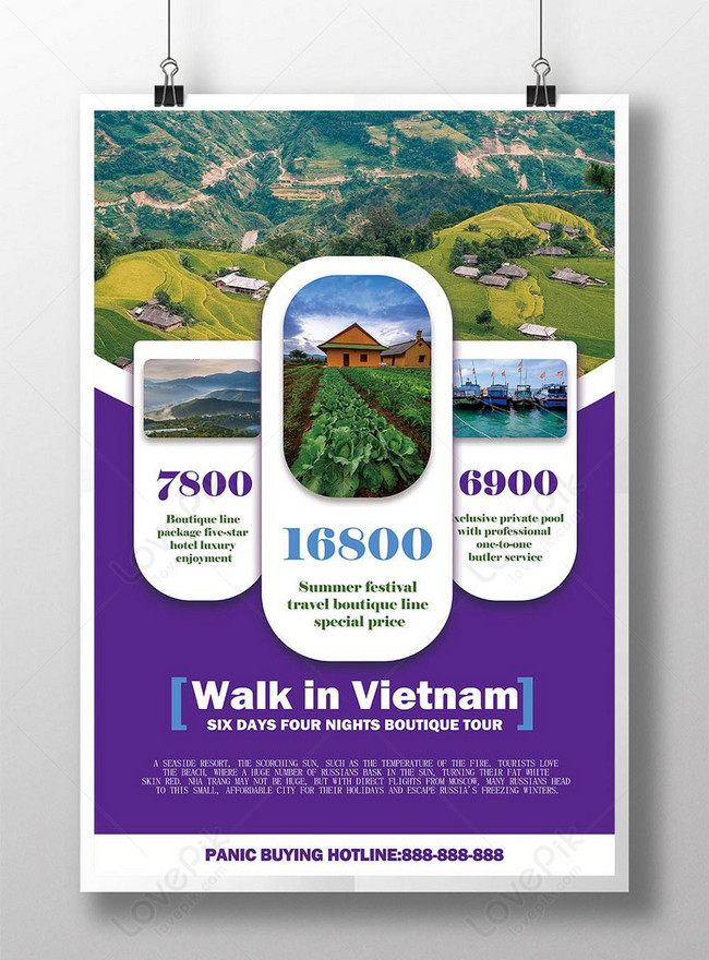 Template Poster Promosi Untuk Pariwisata Vietnam Untuk Diunduh Gratis