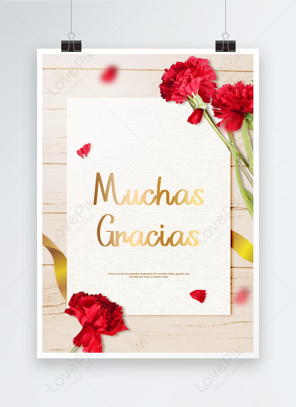 Tarjeta De Agradecimiento Floral Rosa Creativa Premium Descarga