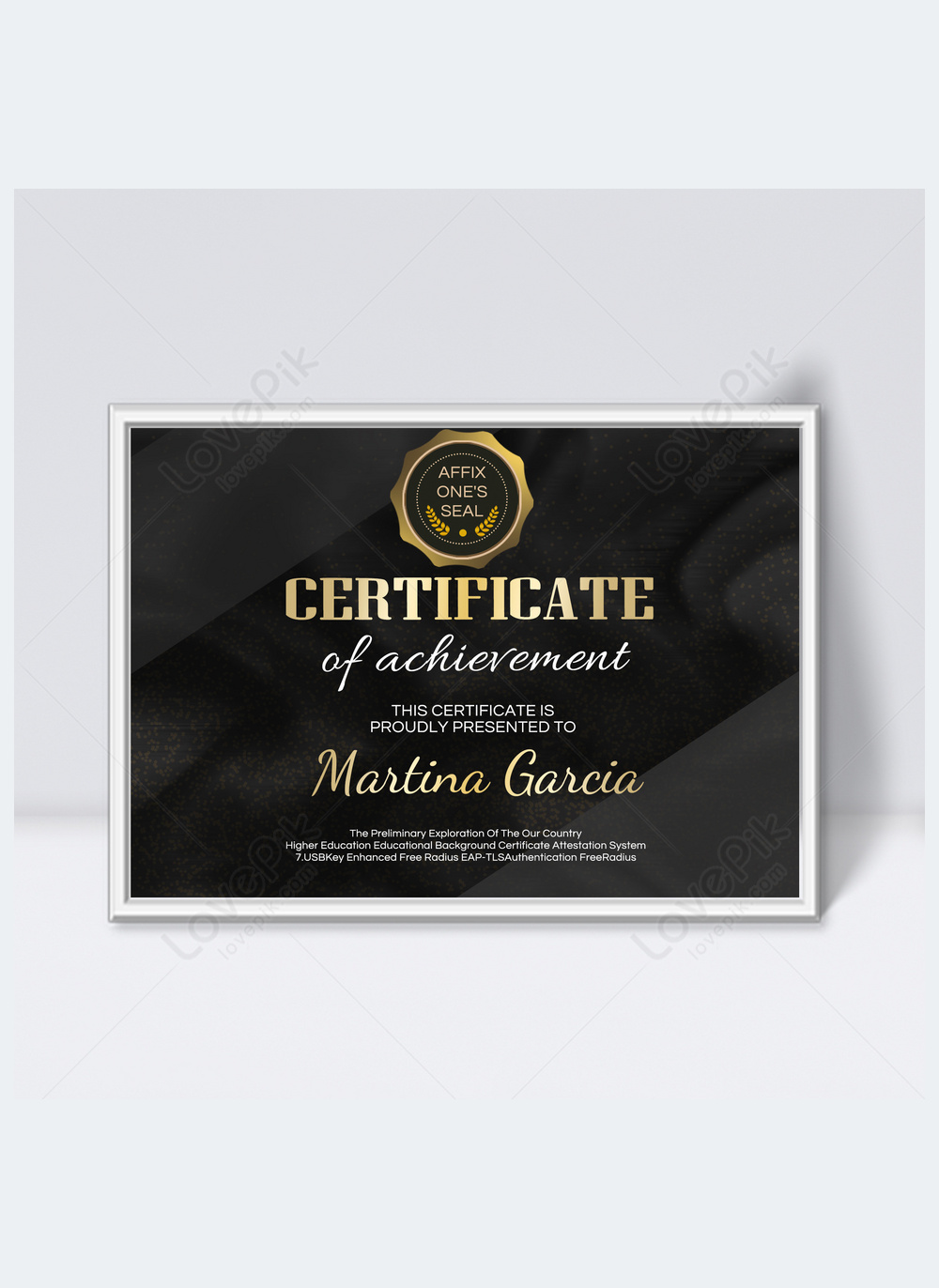 Black Gold Texture Liquid Marble Certificate Template Image Picture