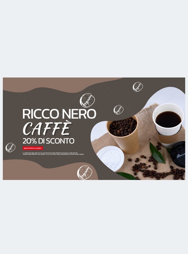 Coffee Real Coffee Beans Creative Web Banner Ad Template Image Picture