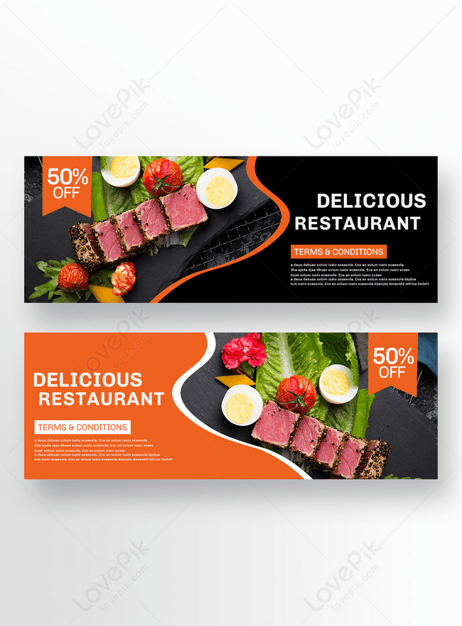 Orange Food Promotion Banner Template, banner banner design, beef banner design, dining banner design