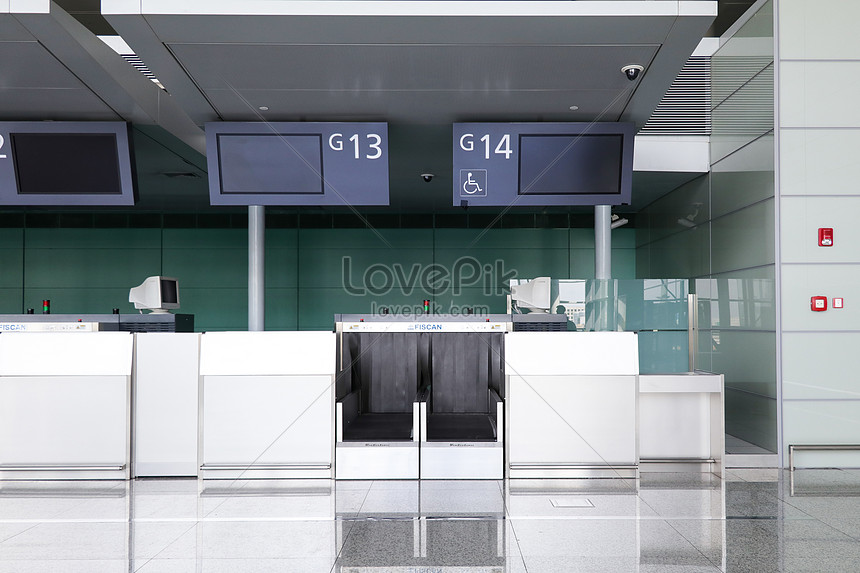 공항 수하물 위탁 데스크 보안 검사 사진 무료 다운로드 Lovepik