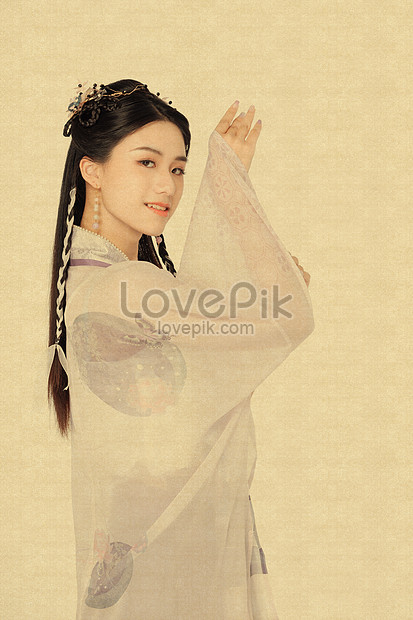 Meticulous Painting Ancient Style Hanfu Chinese Style Beauty Picture