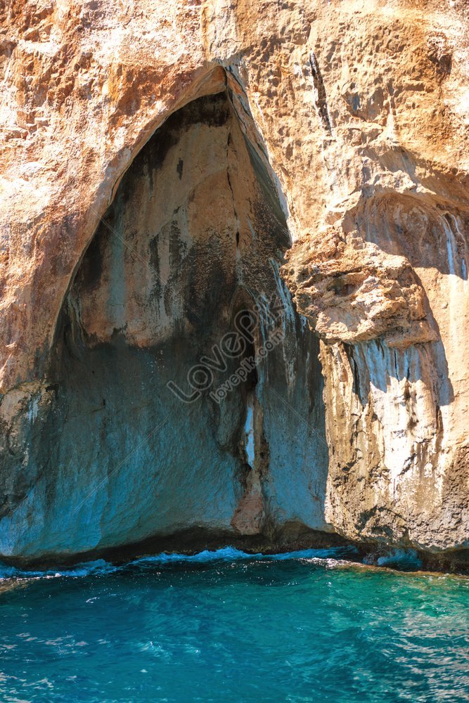 Big Sea Cave On The Mediterranean Coast Of Sardinia Picture And HD