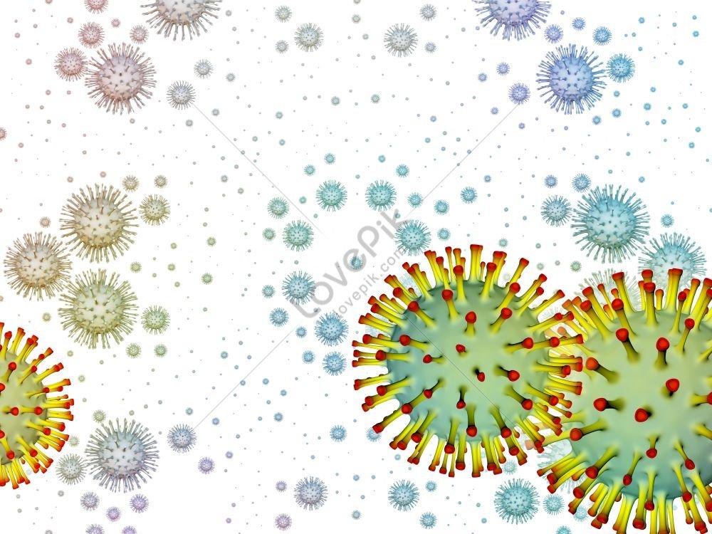 Diseño Abstracto Hecho De Partículas De Coronavirus Y Elementos