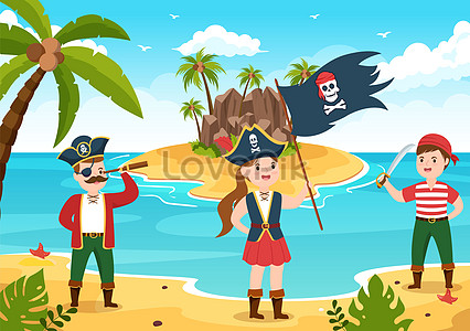 Ilustraci N De Dibujos Animados Piratas Psd Ilustraciones Imagenes