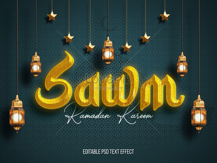 Ramadan Kareem Premium D Psd Text Effect Fully Editable High Quality