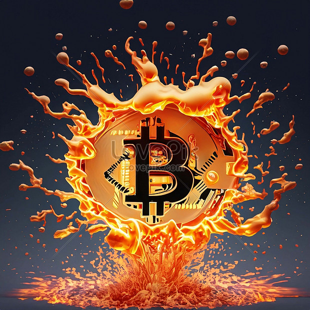 Dark Background With Fire Smoke And Hot Lava Splashes Of Crypto