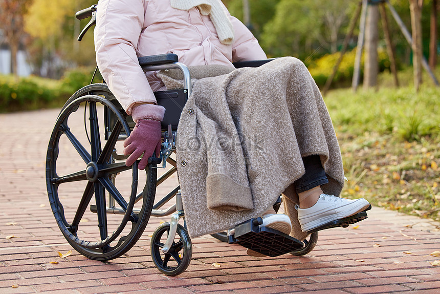 Close Up Of An Old Man In A Wheelchair Outdoors Picture And Hd Photos