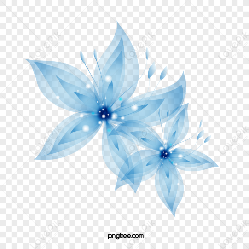 Light Blue Flowers Flower Core Core Png Transparent And Clipart Image