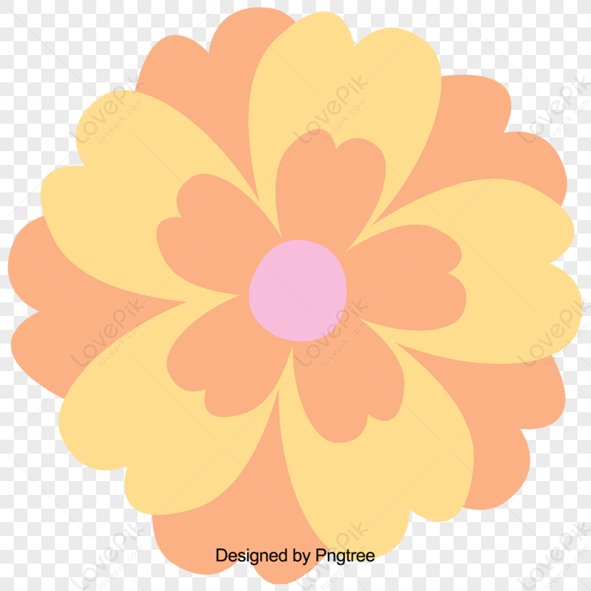 Cartoon Beautiful Hand Painted Water Color Flowers Clip Art Colorful