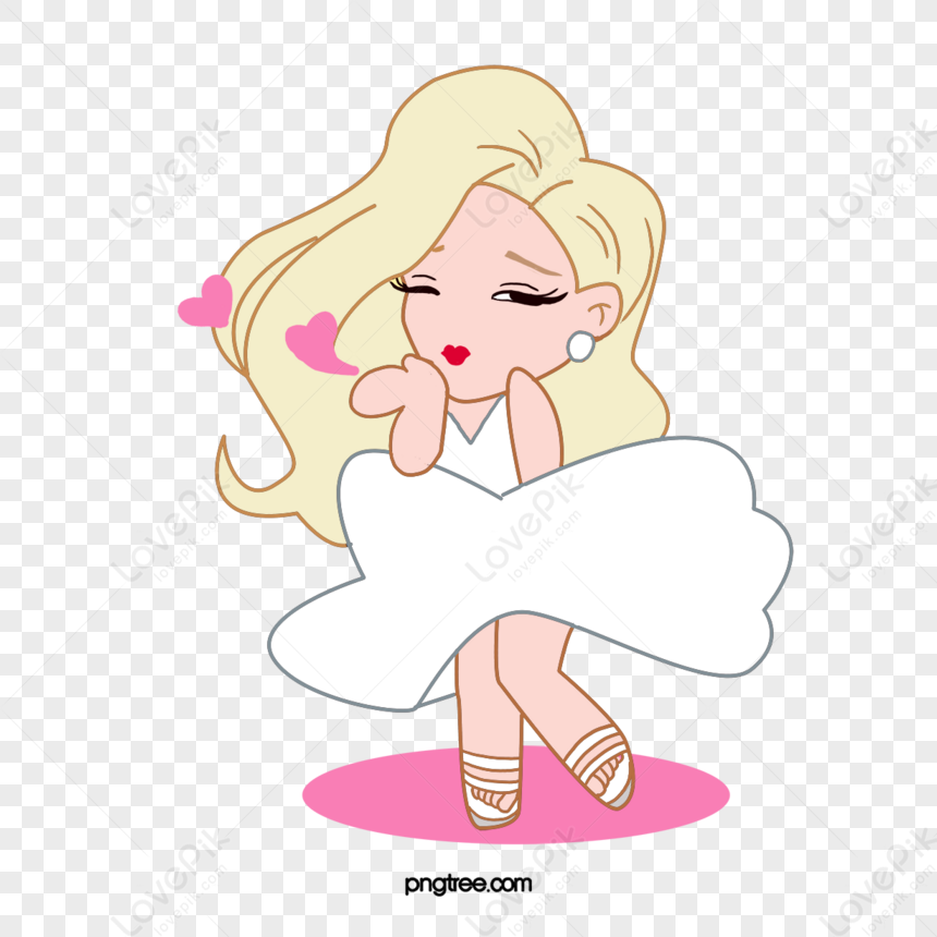 Peach Heart Marilyn Monroe Characters Cartoon Cartoon Character PNG Hd