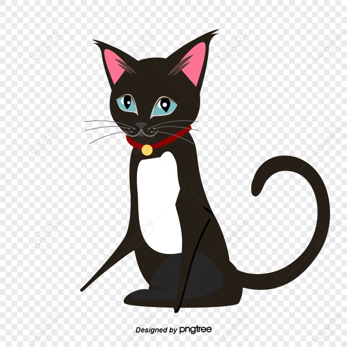 Cartoon Cute Cat Vector Pet Cat Material Black Cat Cartoon Pets Png