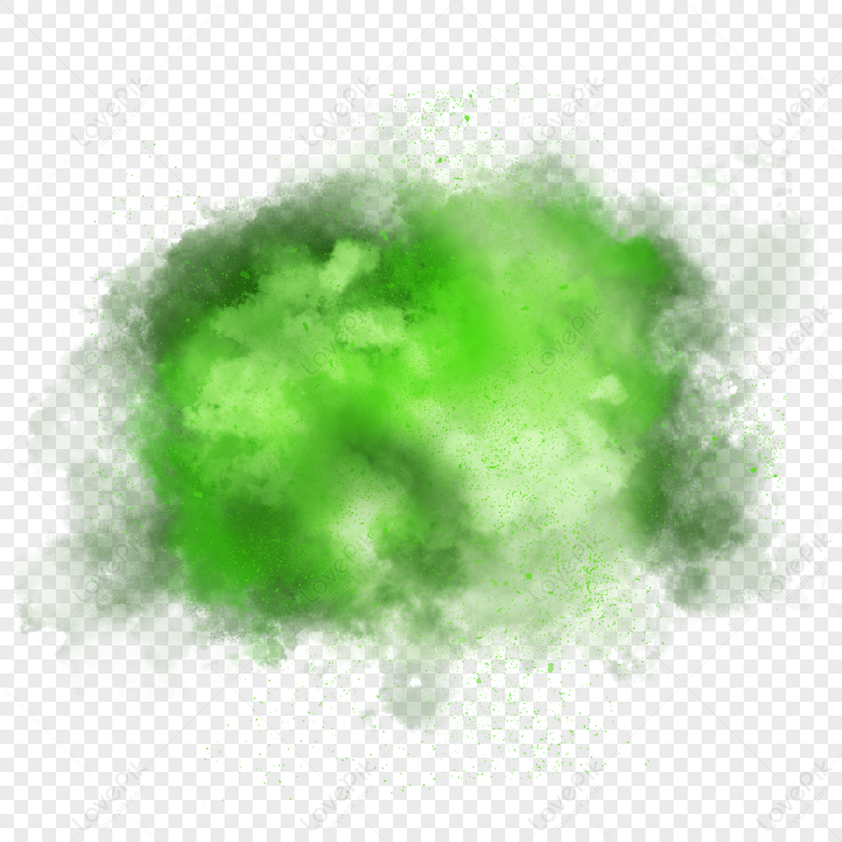 Creativo Pintado A Mano Humo Verde Psicod Lico Psicod Lico Png Im Genes