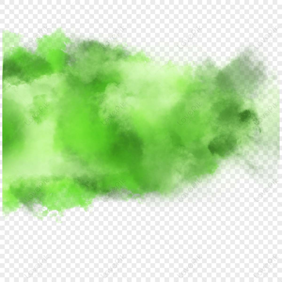 Humo Verde Creativo Pintado A Mano psicodélico psicodélico PNG Imágenes