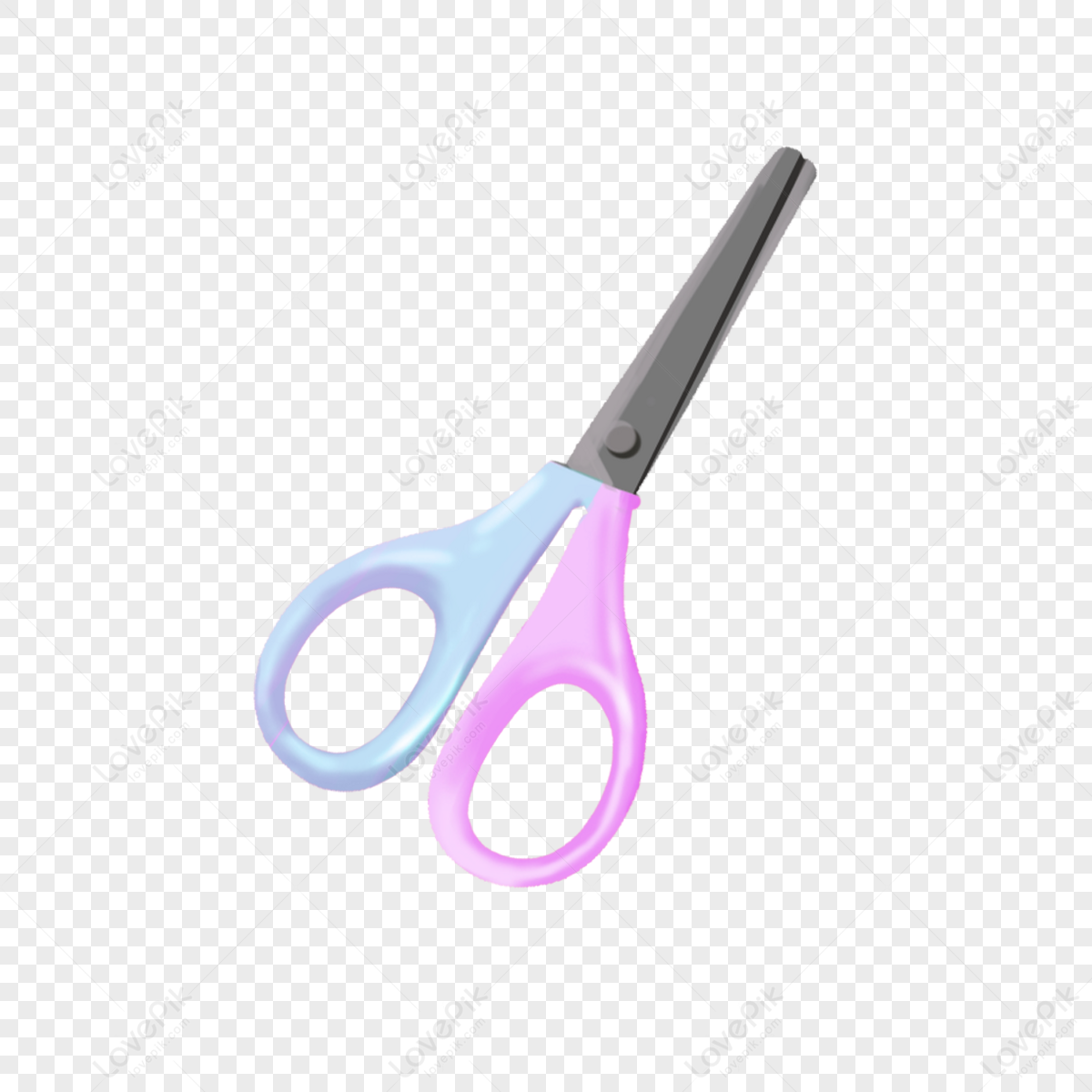 Hand Drawn Scissors Learning Utensils Cartoon Pink Illustration