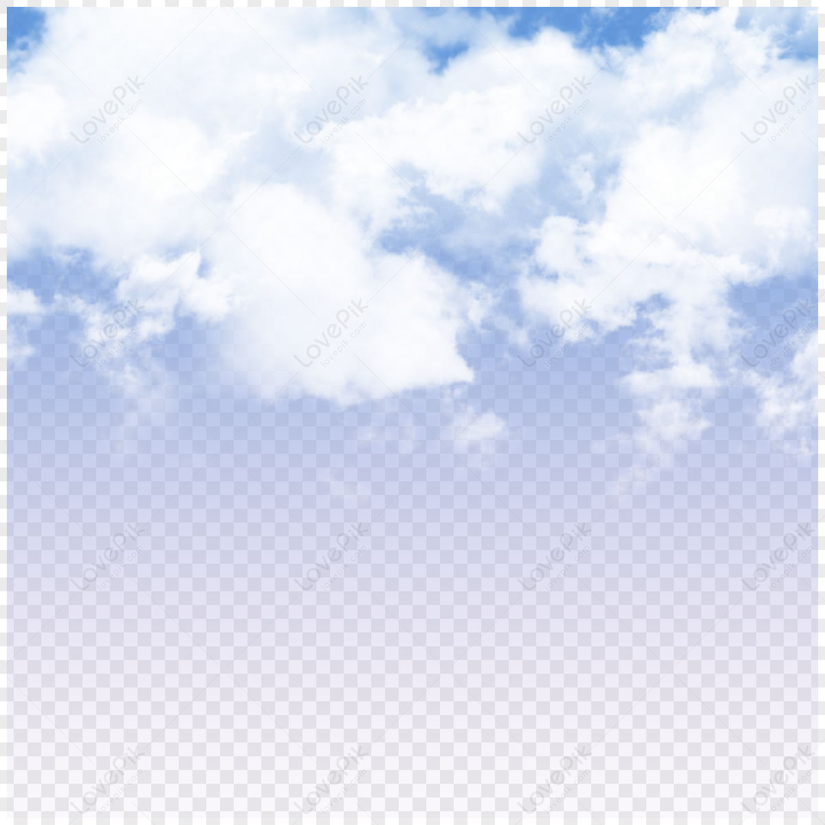 Realistic Blue Sky And Transparent Clouds Texture Atomization Png White