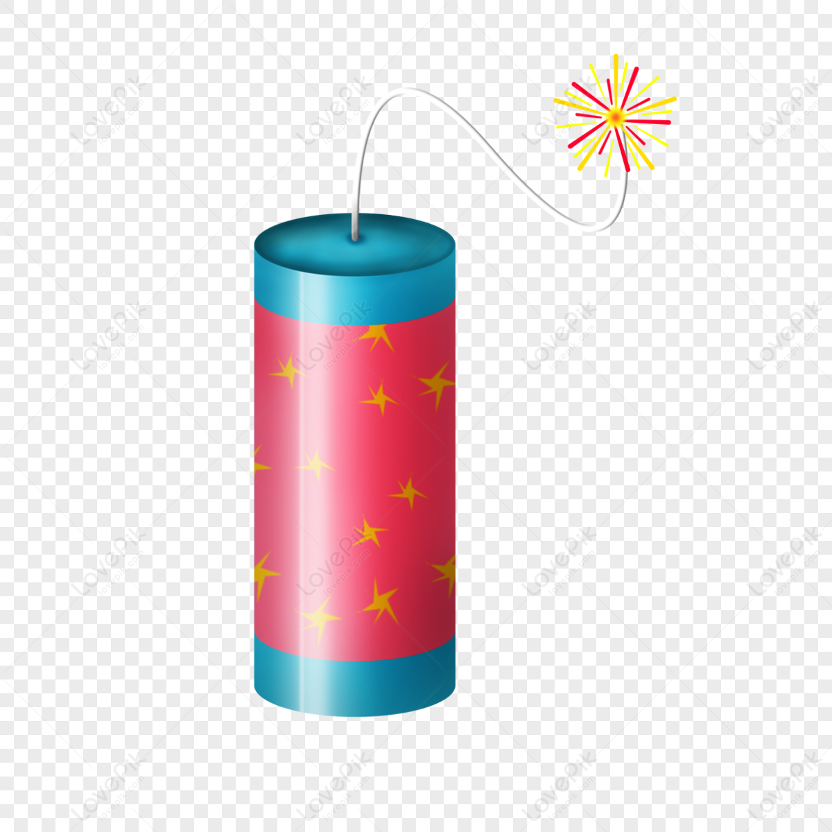 Cartoon Creative Element Firecracker Fireworks Diwali Crackers Red PNG