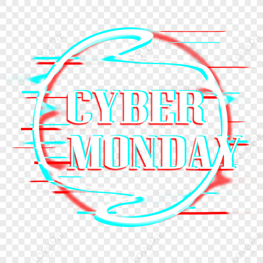 Neon Glitch Carnival Border Cybermonday Shopping Frame Neon Fault Png