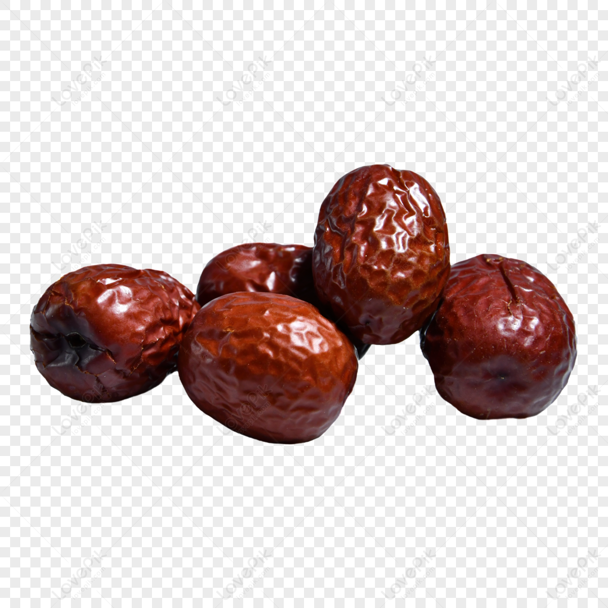 Five Oval Big Red Dates Bright Red Ellipse Dry Goods Png Transparent