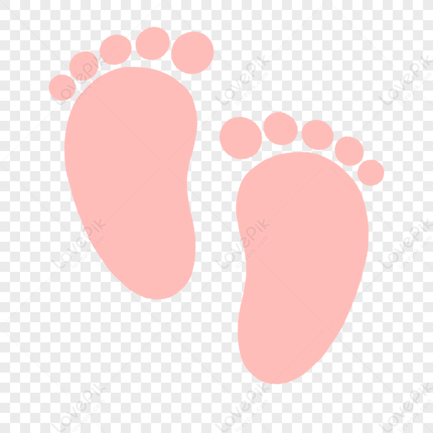 Pink Baby Footprints Clip Art Feet PNG Transparent Image And Clipart