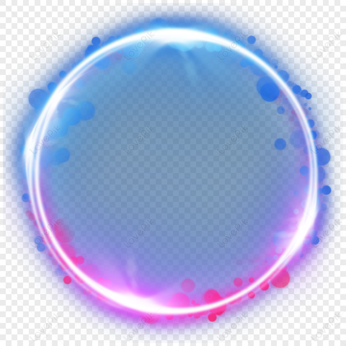 Neon Simple Halo Colorful Aperture Dazzling Light Effect Png Image And