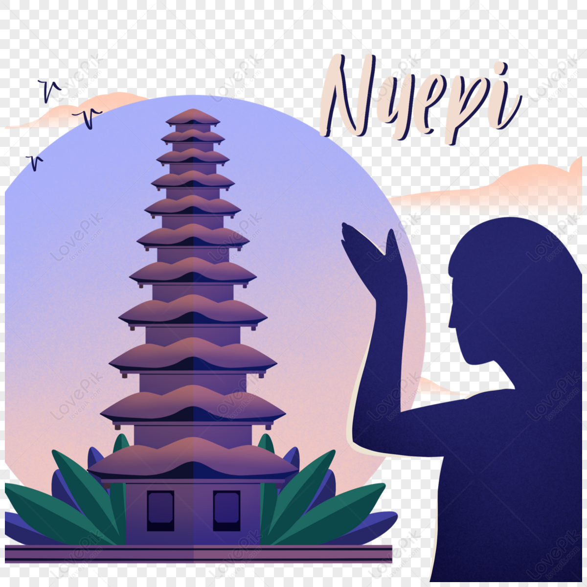 สไตลการตน Bali Nyepi Temple เมฆ วฒนธรรม PNG สำหรบการดาวนโหลดฟร