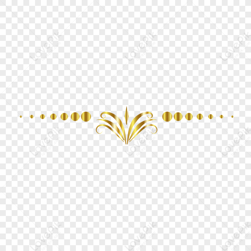 Gold Dividing Line Gold Lace Gold Pattern Border Line Png Picture And