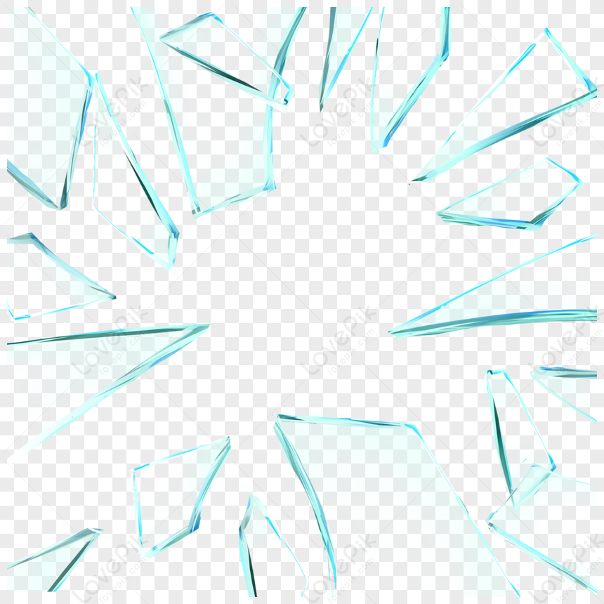 Stroved Transparent Glass Fragments Shattered Glass Transparency Png