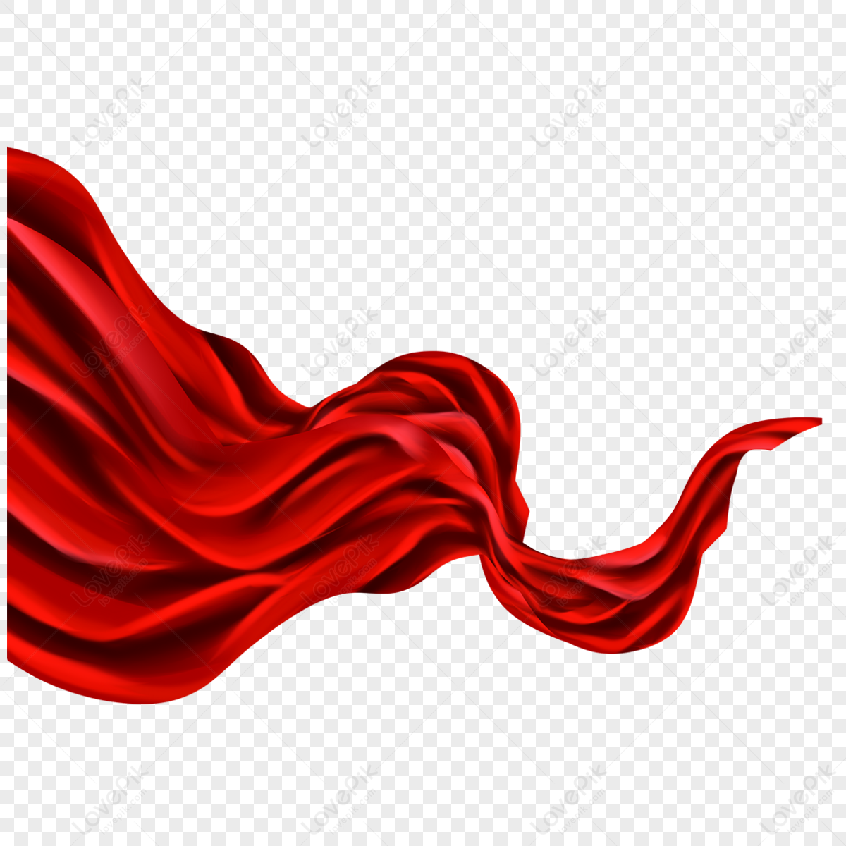 Fabric Silk Satin Abstract Style Flying Red Silk Cloth Satin Png Hd